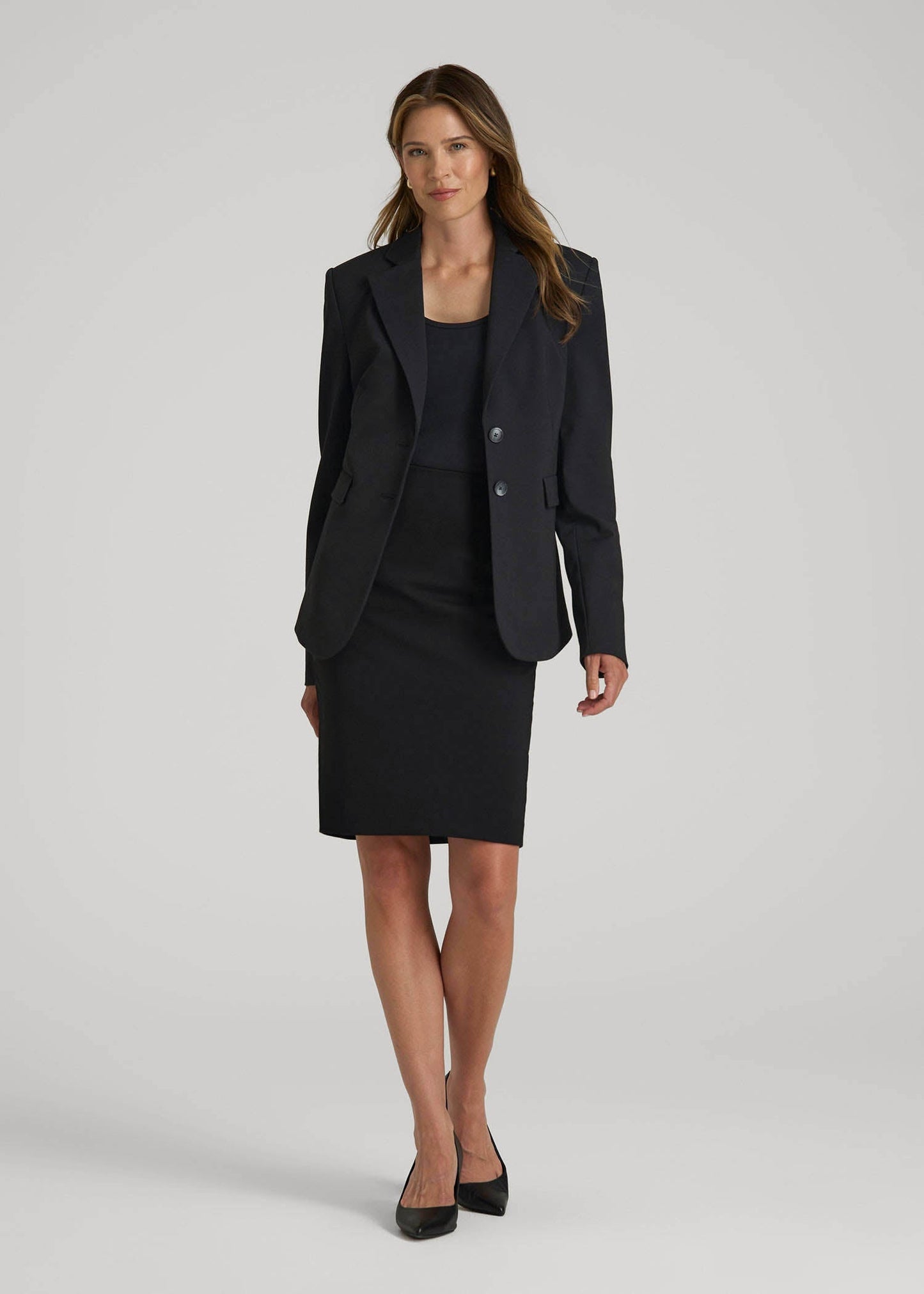 American Tall Women Freedom Flex Pencil Skirt for Tall Women in Black