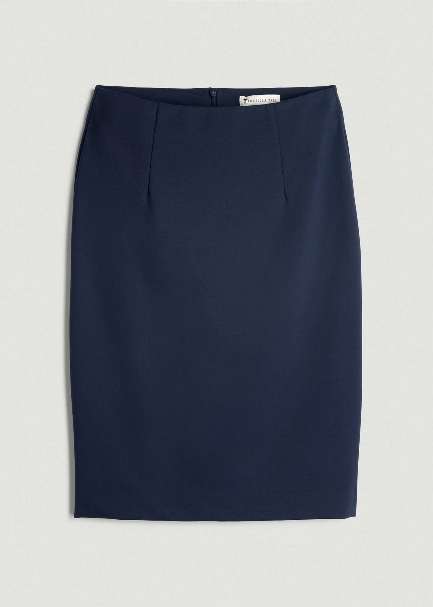 American Tall Women Freedom Flex Pencil Skirt for Tall Women in Navy