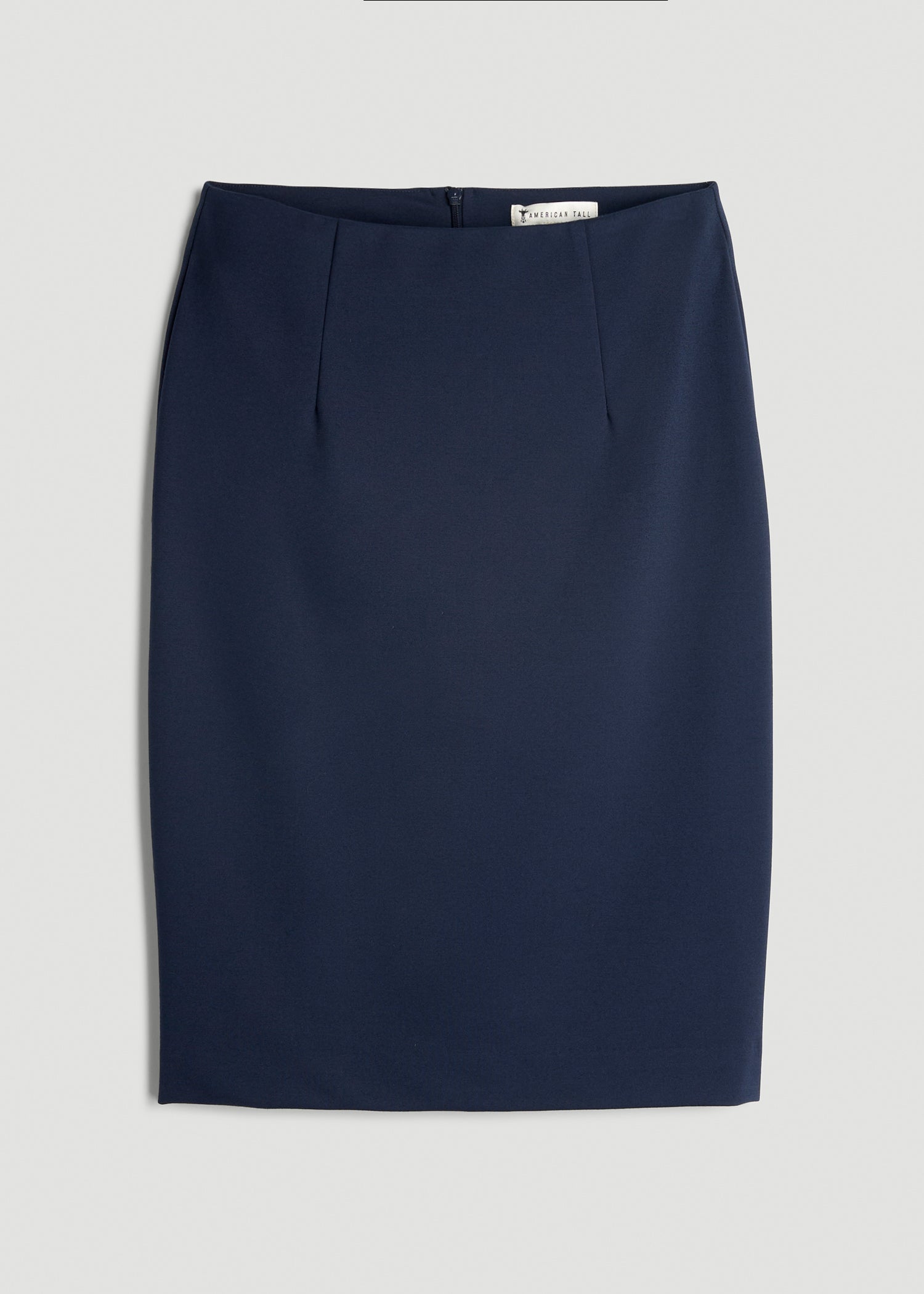 American Tall Women Freedom Flex Pencil Skirt for Tall Women in Navy
