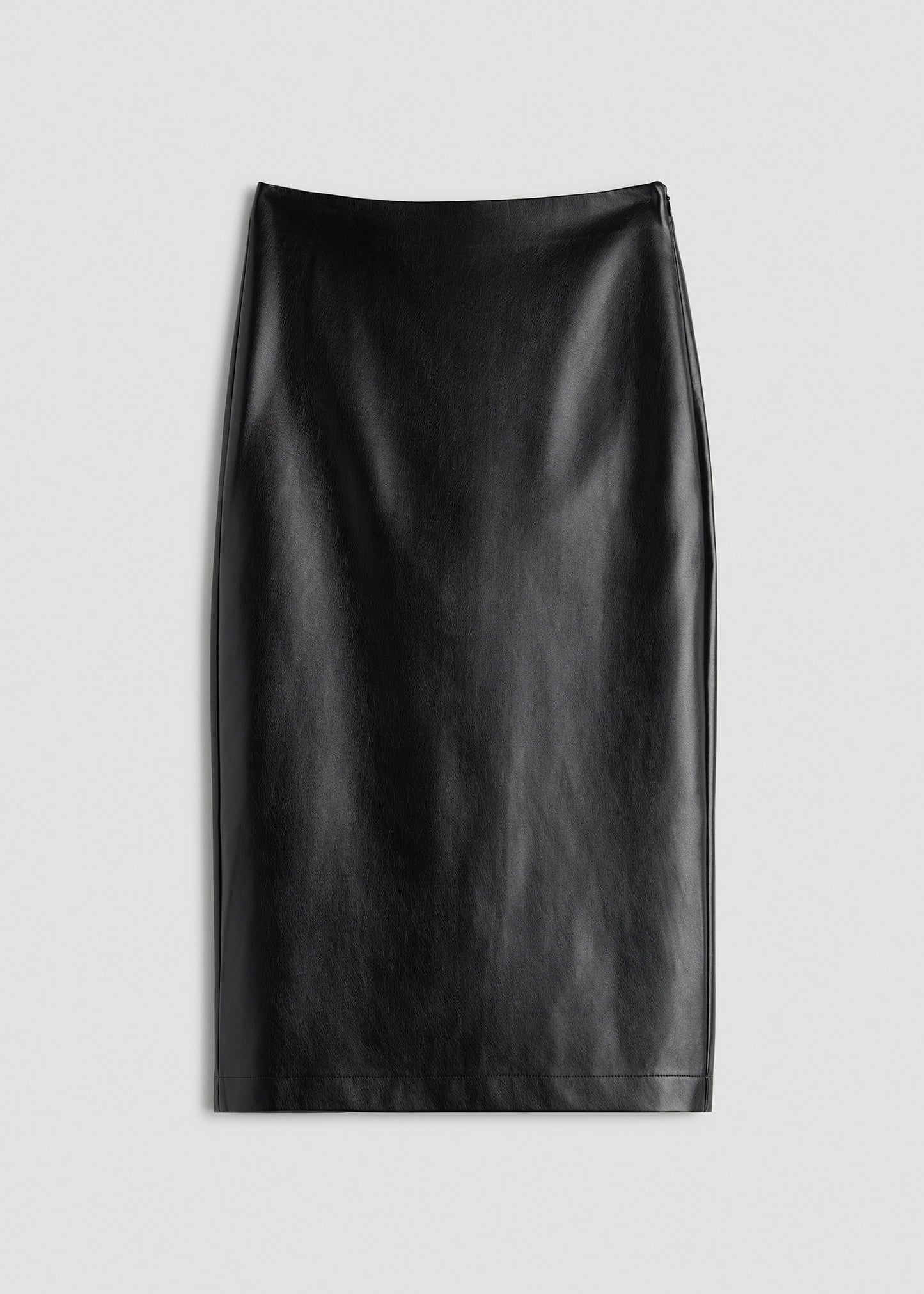 American Tall Women True Touch Leather Pencil Skirt for Tall Women in Black
