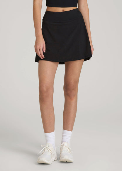 American Tall Women Athletic Skort for Tall Women in Black