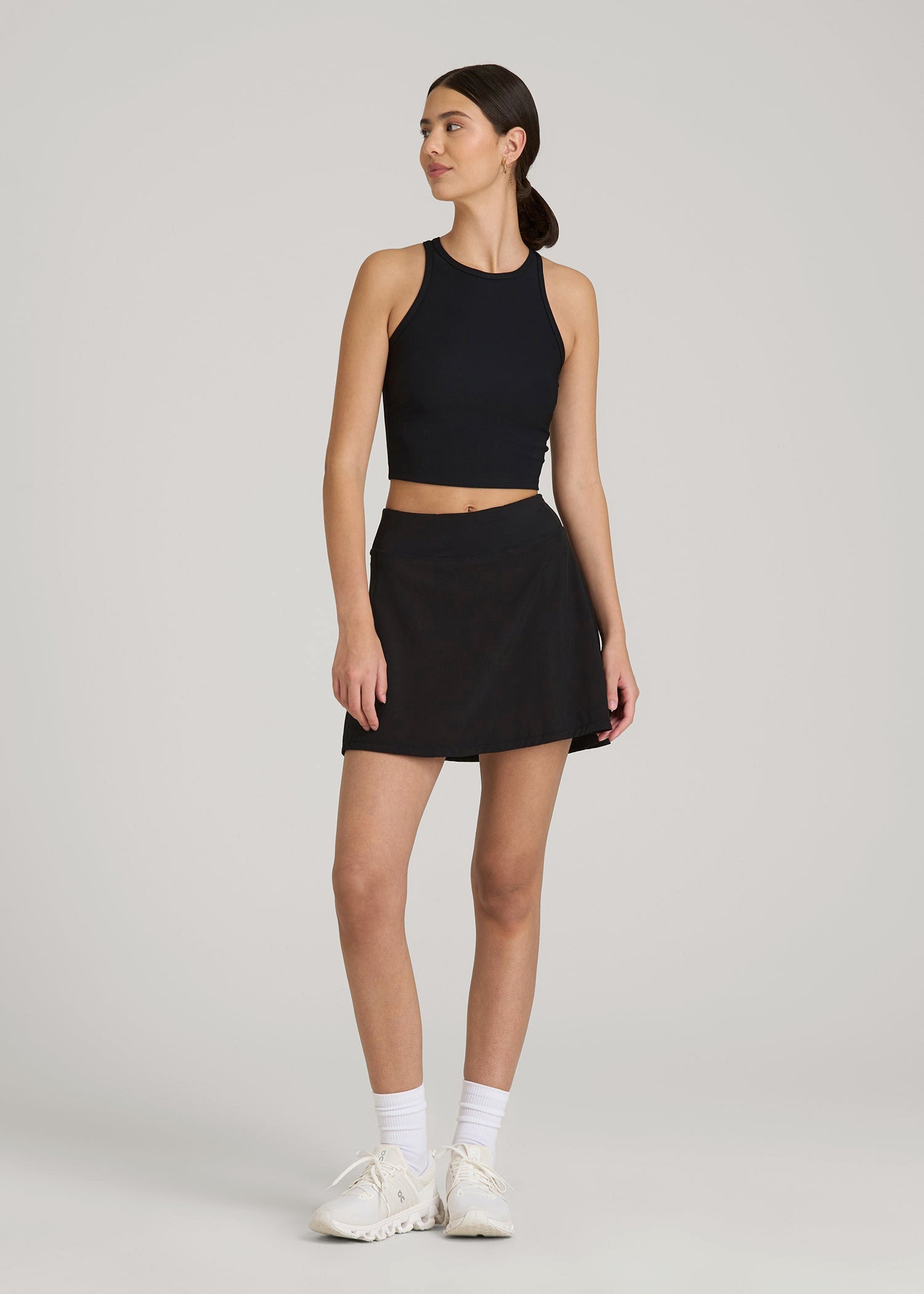 American Tall Women Athletic Skort for Tall Women in Black