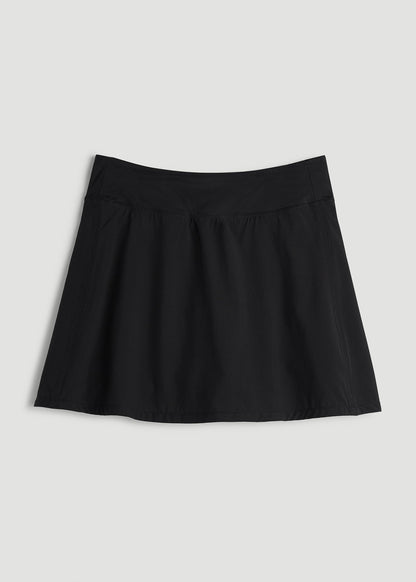 American Tall Women Athletic Skort for Tall Women in Black