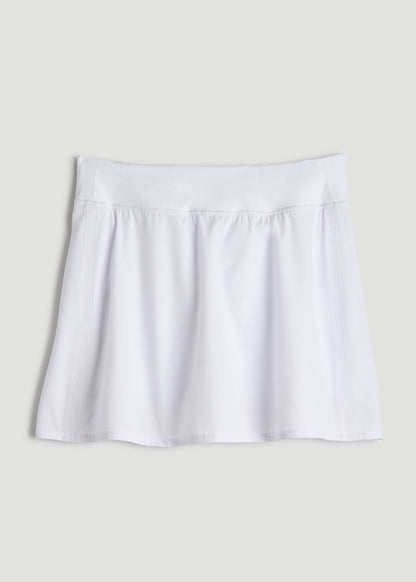 American Tall Women Athletic Skort for Tall Women in Bright White