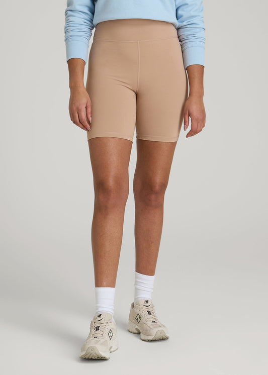 American Tall Women|Men Balance Bike Shorts for Tall Women in Sun Tan