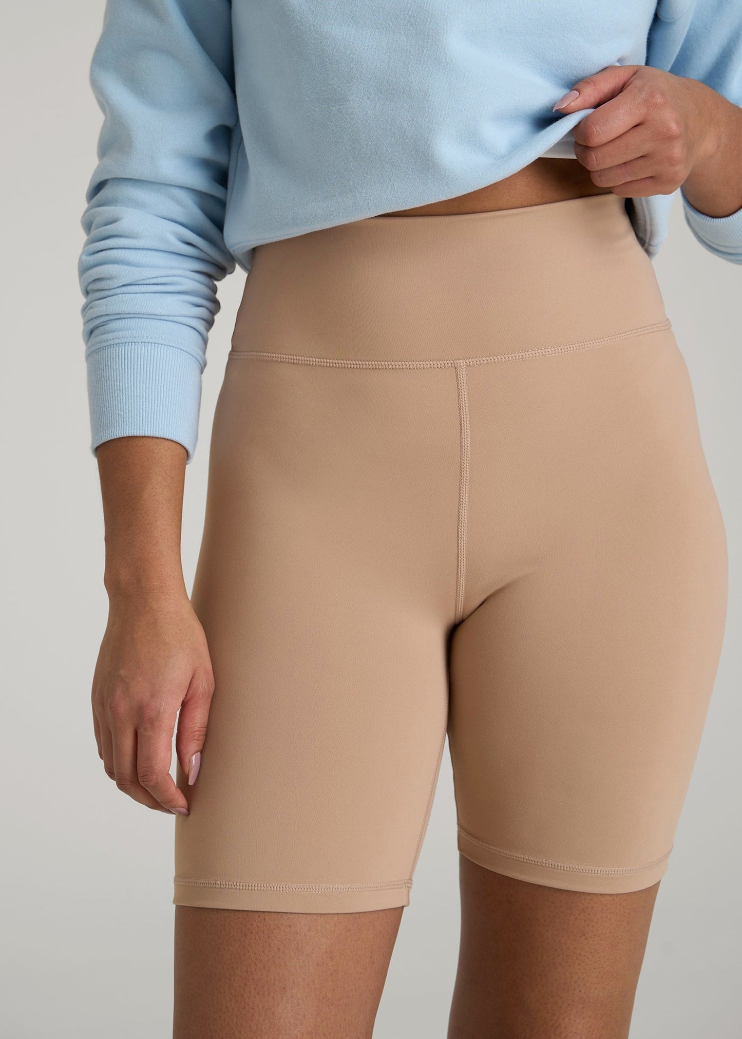American Tall Women|Men Balance Bike Shorts for Tall Women in Sun Tan
