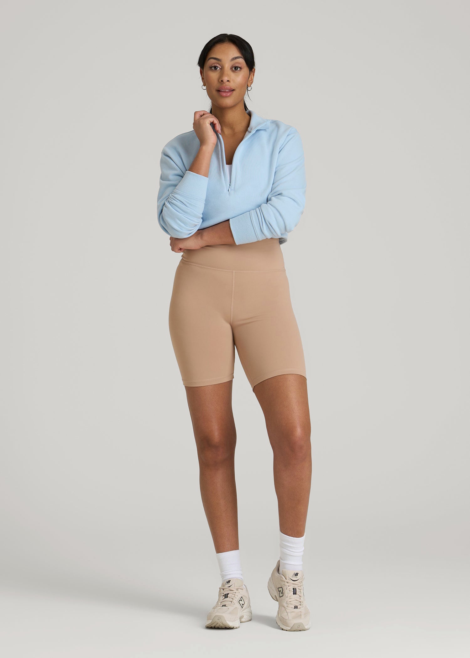 American Tall Women|Men Balance Bike Shorts for Tall Women in Sun Tan