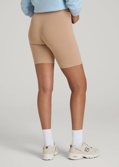 American Tall Women|Men Balance Bike Shorts for Tall Women in Sun Tan