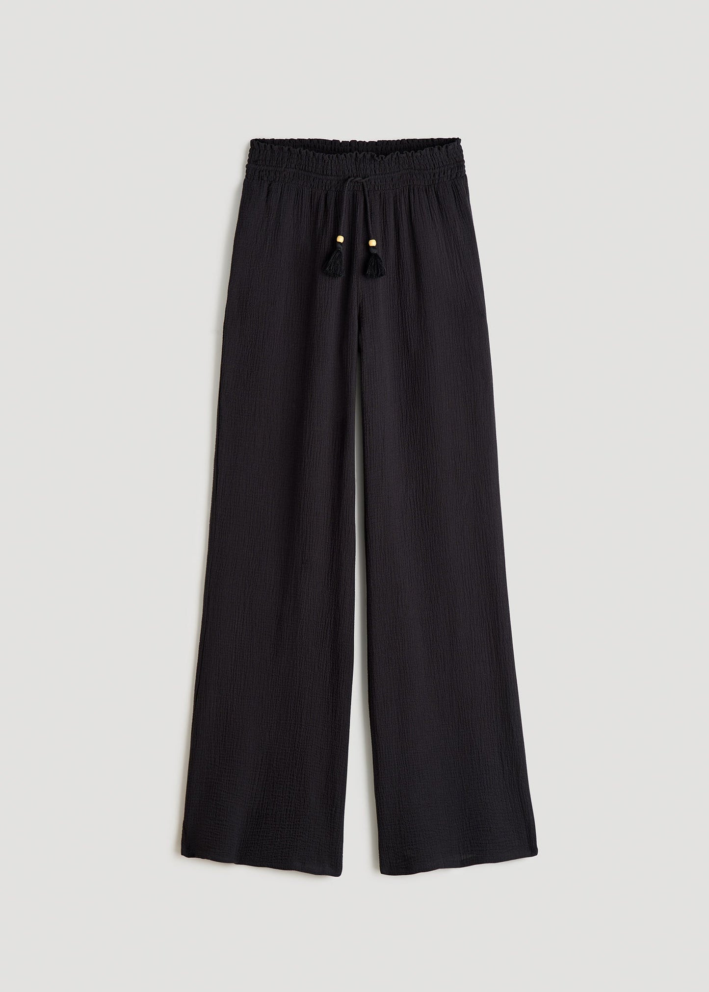 American Tall Women Gauze Cover Up Pants for Tall Women in Black