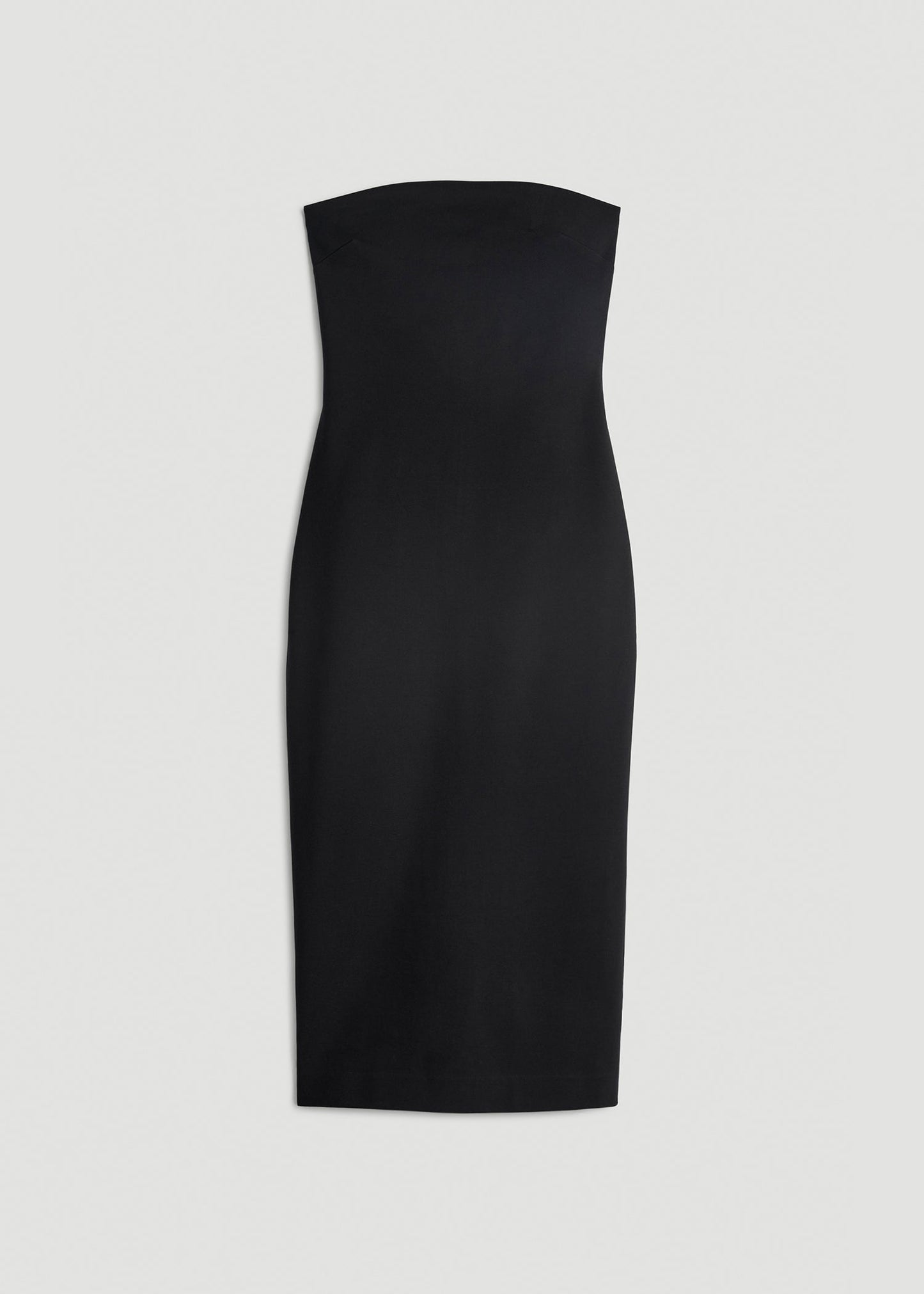 American Tall Women Soft Flex Ponte Fitted Bustier Dress for Tall Women in Black