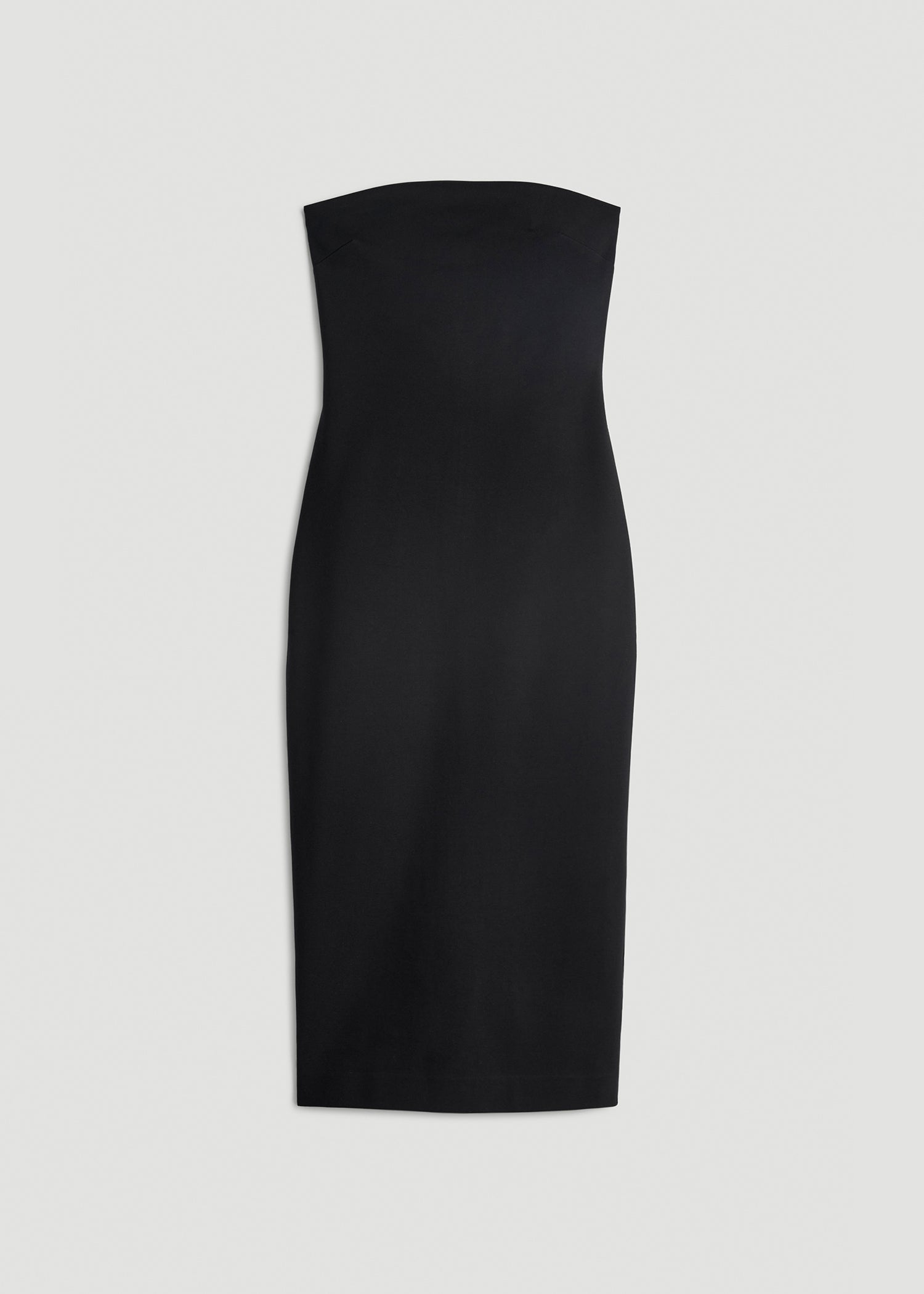 American Tall Women Soft Flex Ponte Fitted Bustier Dress for Tall Women in Black