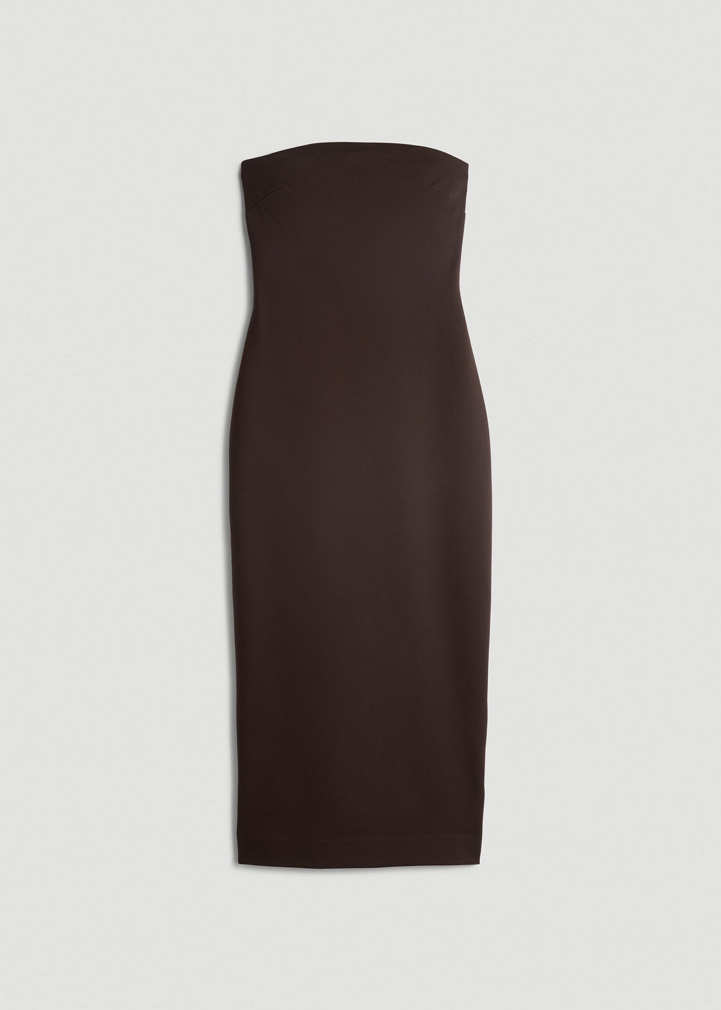 American Tall Women Soft Flex Ponte Fitted Bustier Dress for Tall Women in Espresso