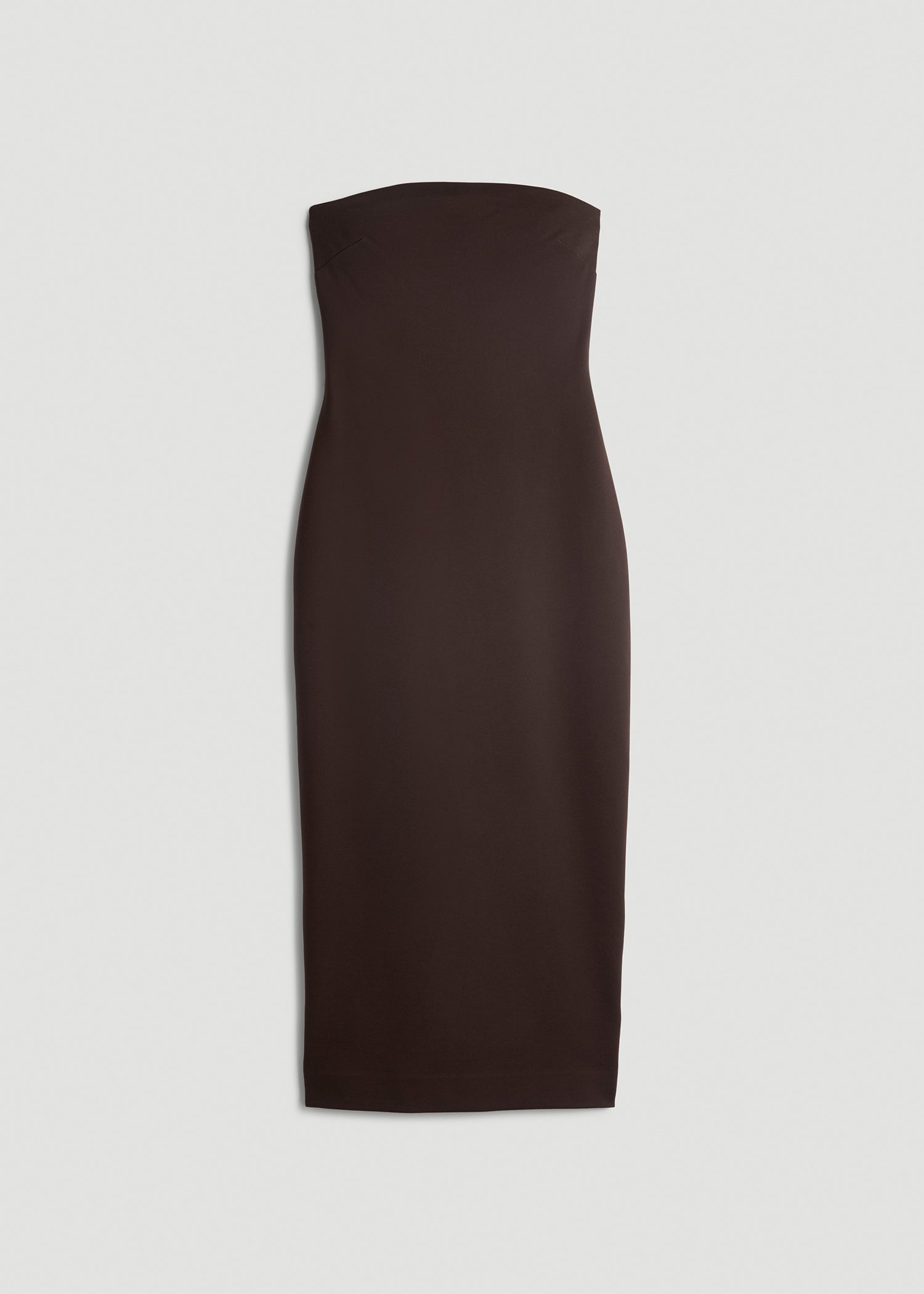 American Tall Women Soft Flex Ponte Fitted Bustier Dress for Tall Women in Espresso