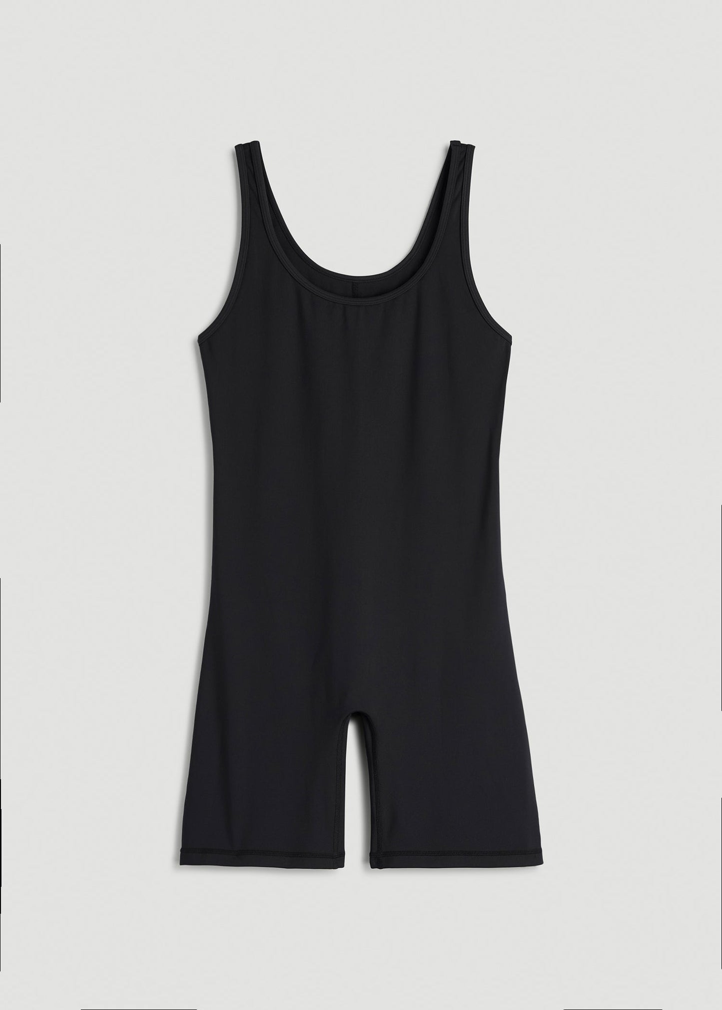American Tall Women Balance Scoopneck Romper for Tall Women in Black