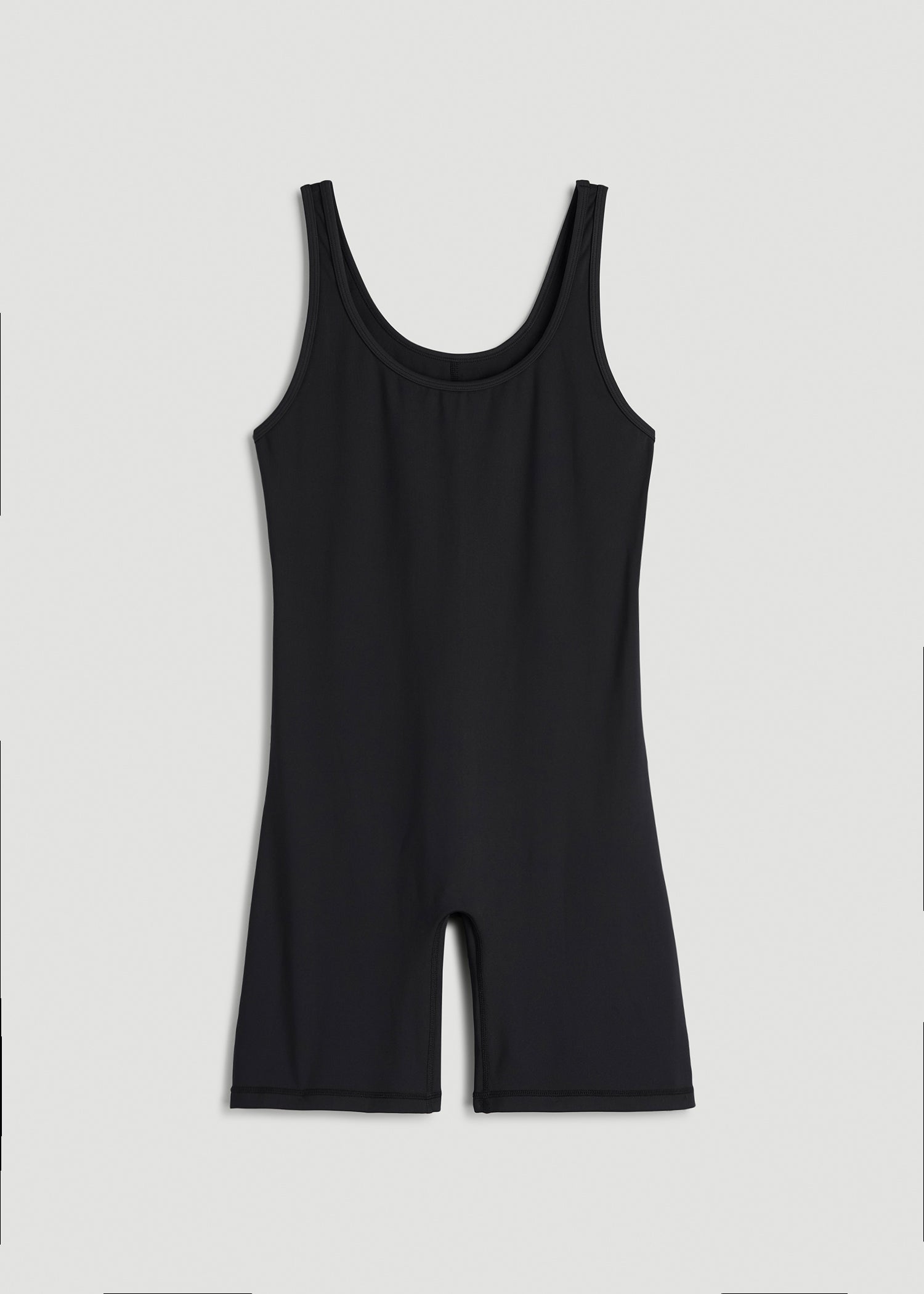 American Tall Women Balance Scoopneck Romper for Tall Women in Black