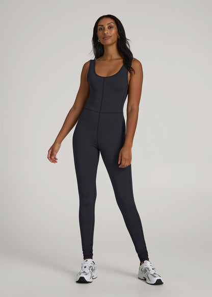 American Tall Women Balance Scoop Neck Jumpsuit for Tall Women in Black