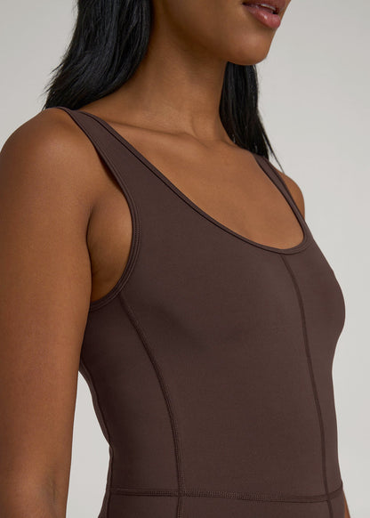American Tall Women|Men Balance Scoop Neck Jumpsuit for Tall Women in Espresso