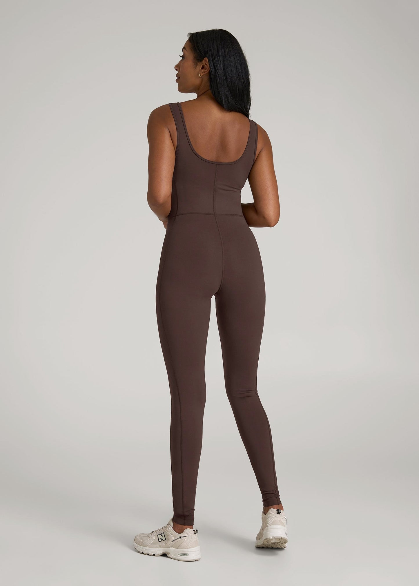 American Tall Women|Men Balance Scoop Neck Jumpsuit for Tall Women in Espresso