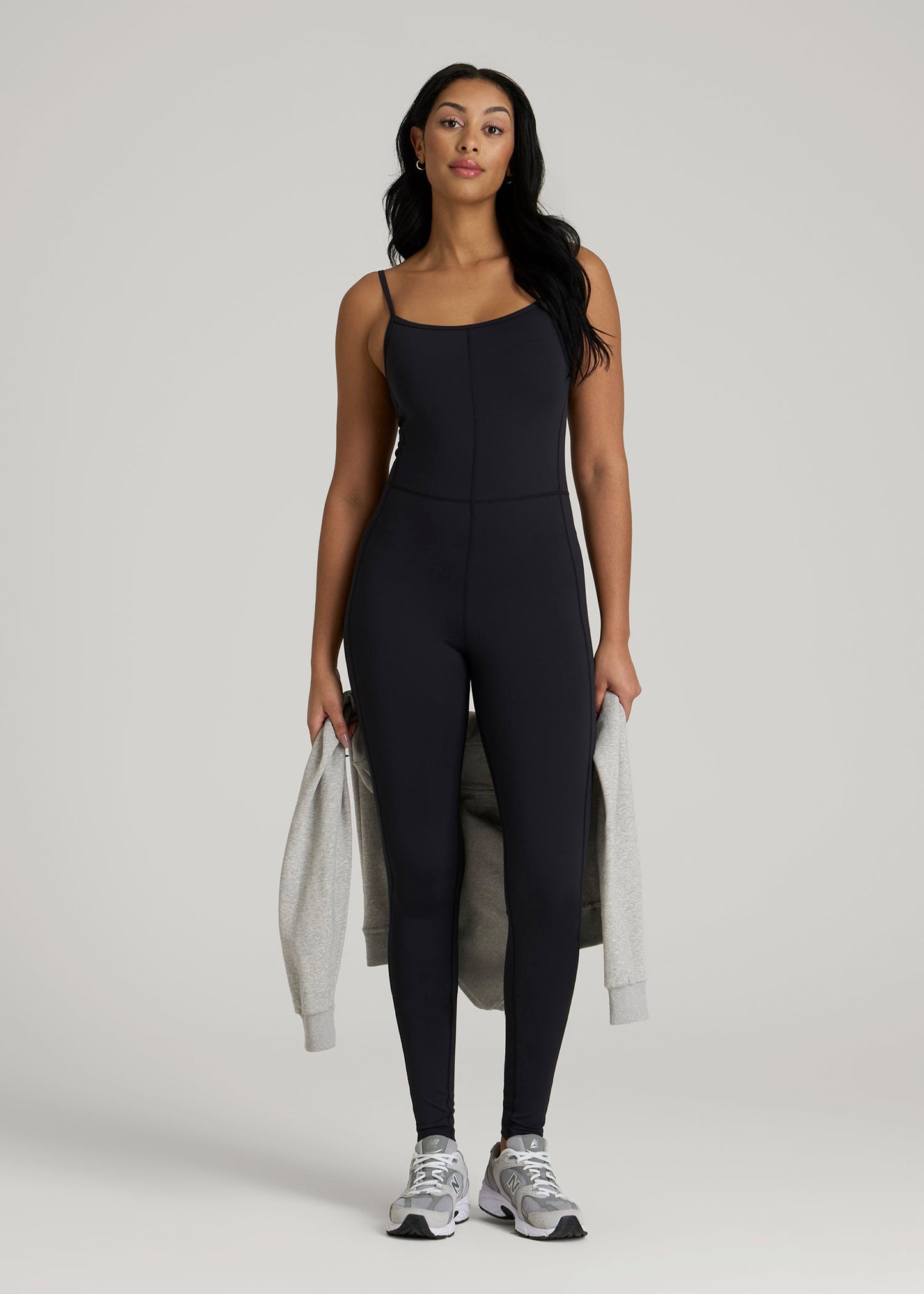 American Tall Women|Men Balance Spaghetti Strap Jumpsuit for Tall Women in Black
