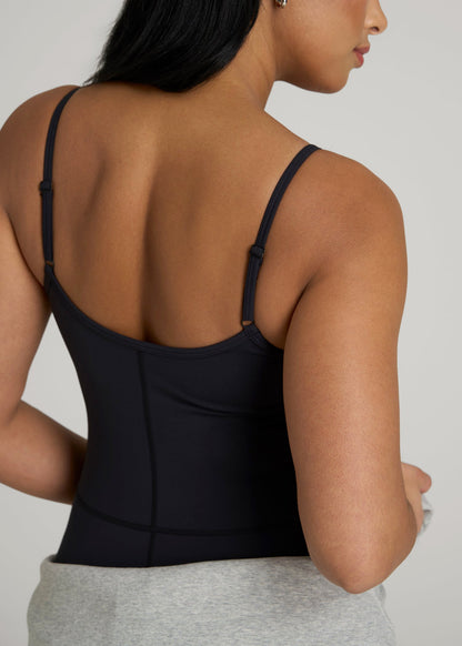 American Tall Women|Men Balance Spaghetti Strap Jumpsuit for Tall Women in Black