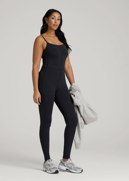 American Tall Women|Men Balance Spaghetti Strap Jumpsuit for Tall Women in Black
