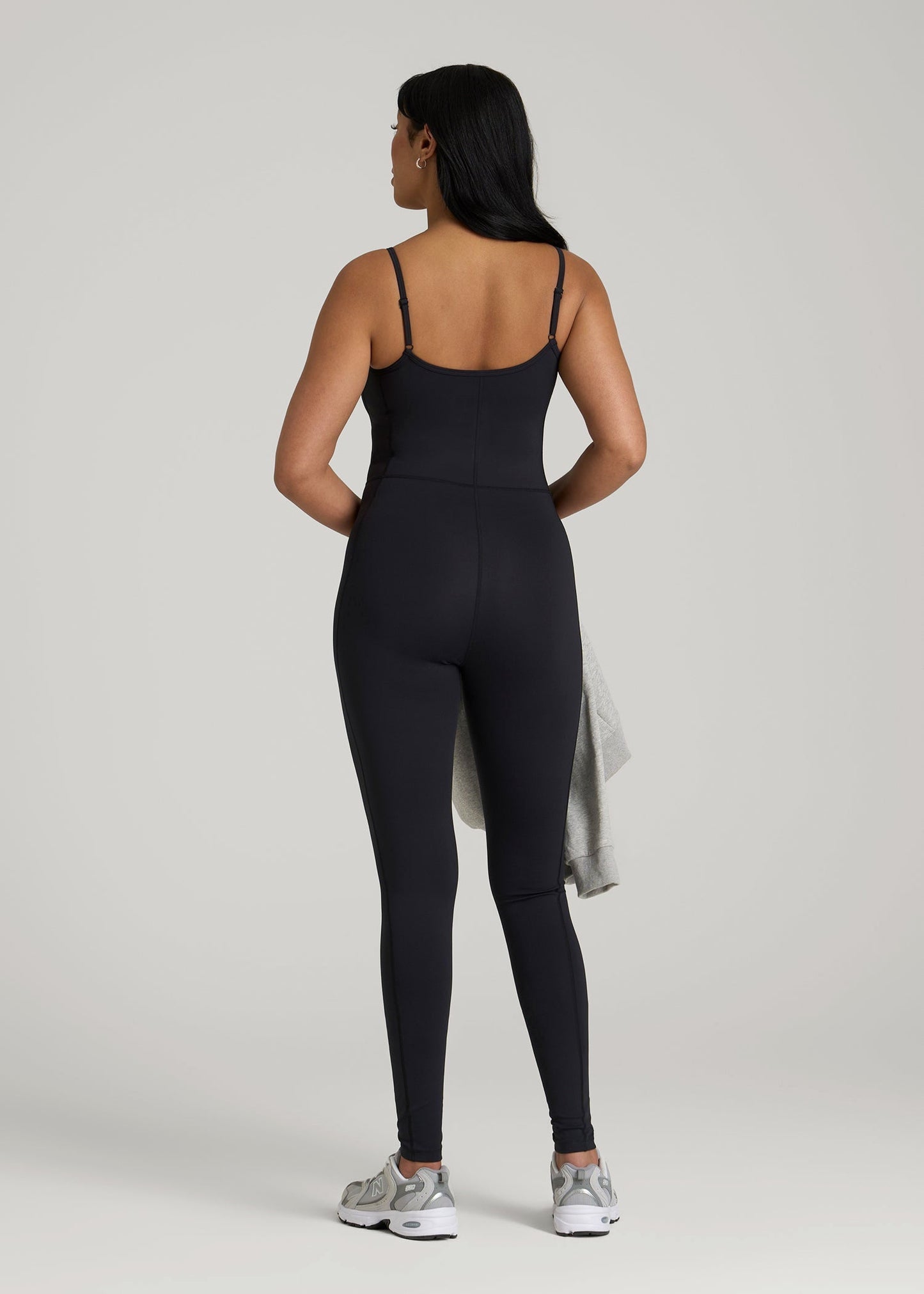 American Tall Women|Men Balance Spaghetti Strap Jumpsuit for Tall Women in Black