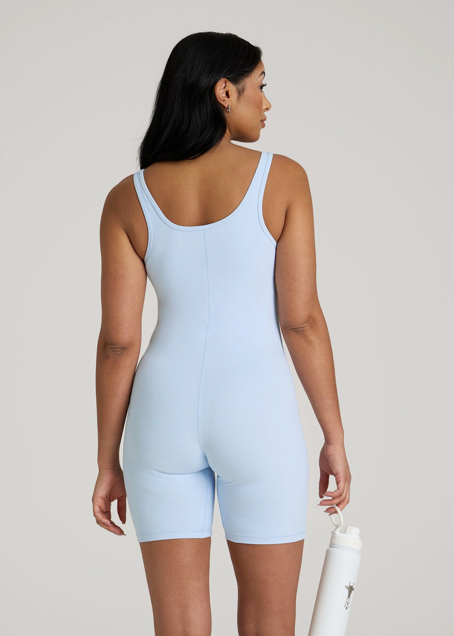 American Tall Women|Men Balance Scoopneck Romper for Tall Women in Ice Blue