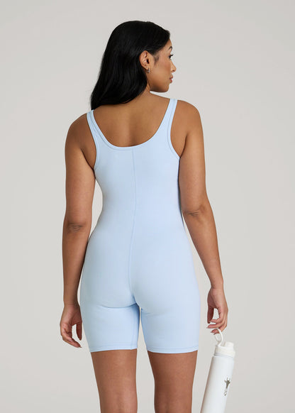 American Tall Women|Men Balance Scoopneck Romper for Tall Women in Ice Blue