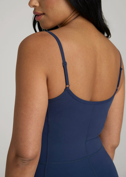 American Tall Women|Men Balance Spaghetti Strap Jumpsuit for Tall Women in Regal Blue