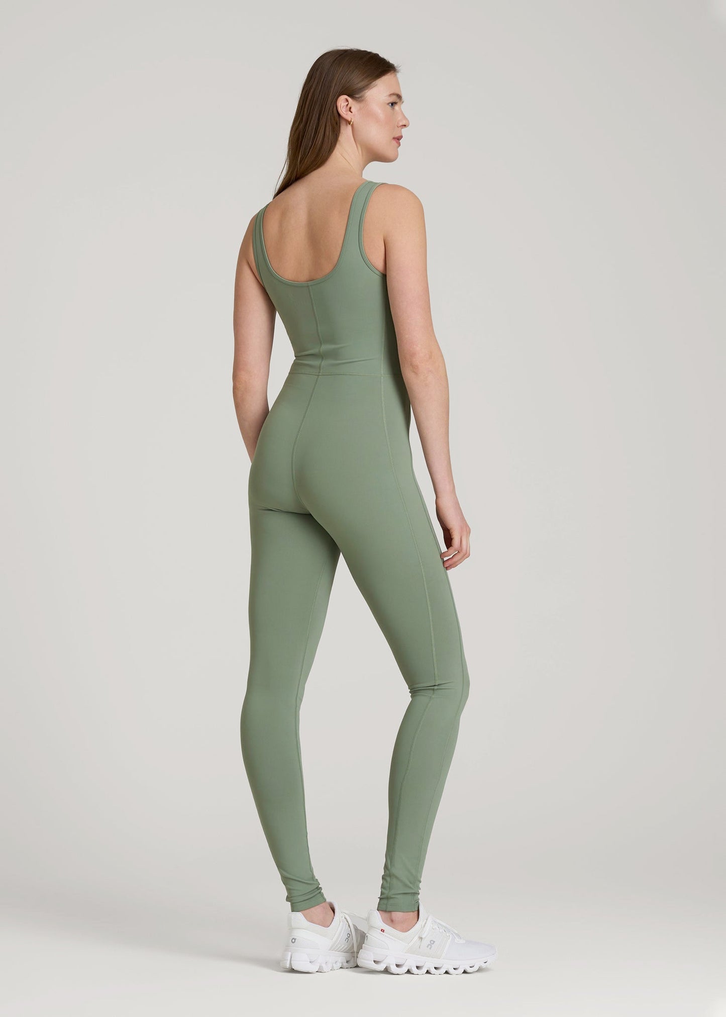 American Tall Women|Men Balance Scoop Neck Jumpsuit for Tall Women in Dark Seagrass