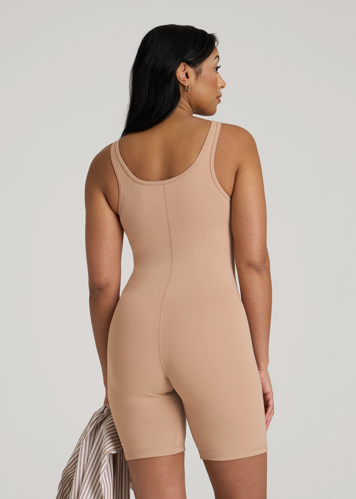 American Tall Women|Men Balance Scoopneck Romper for Tall Women in Sun Tan