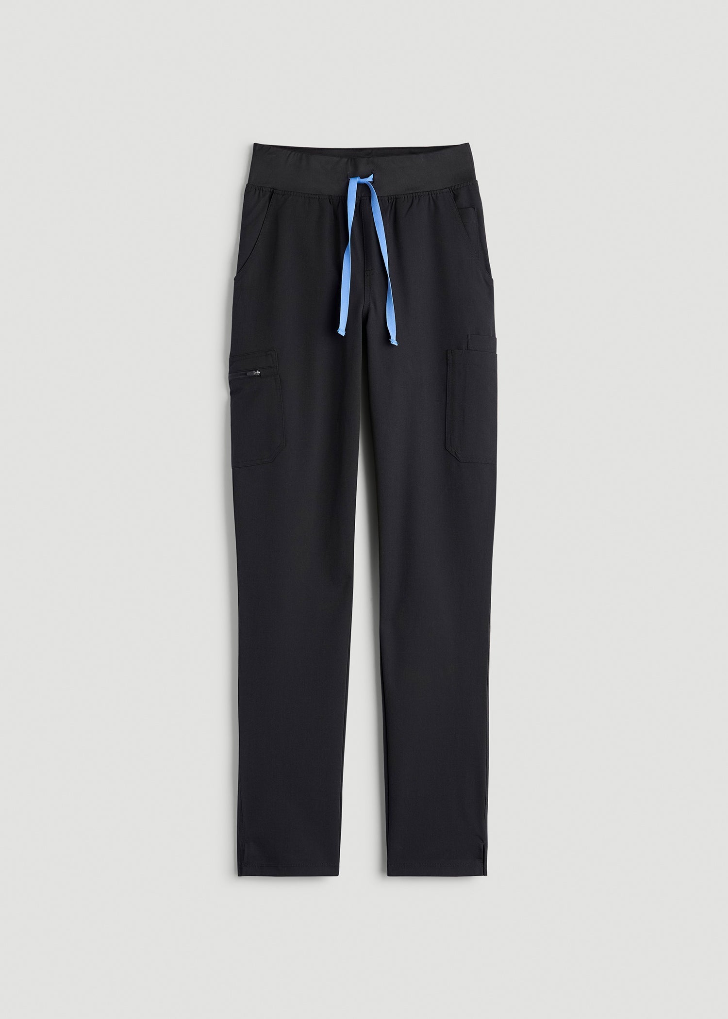 American Tall Women Cargo Scrub Pants for Tall Women in Black