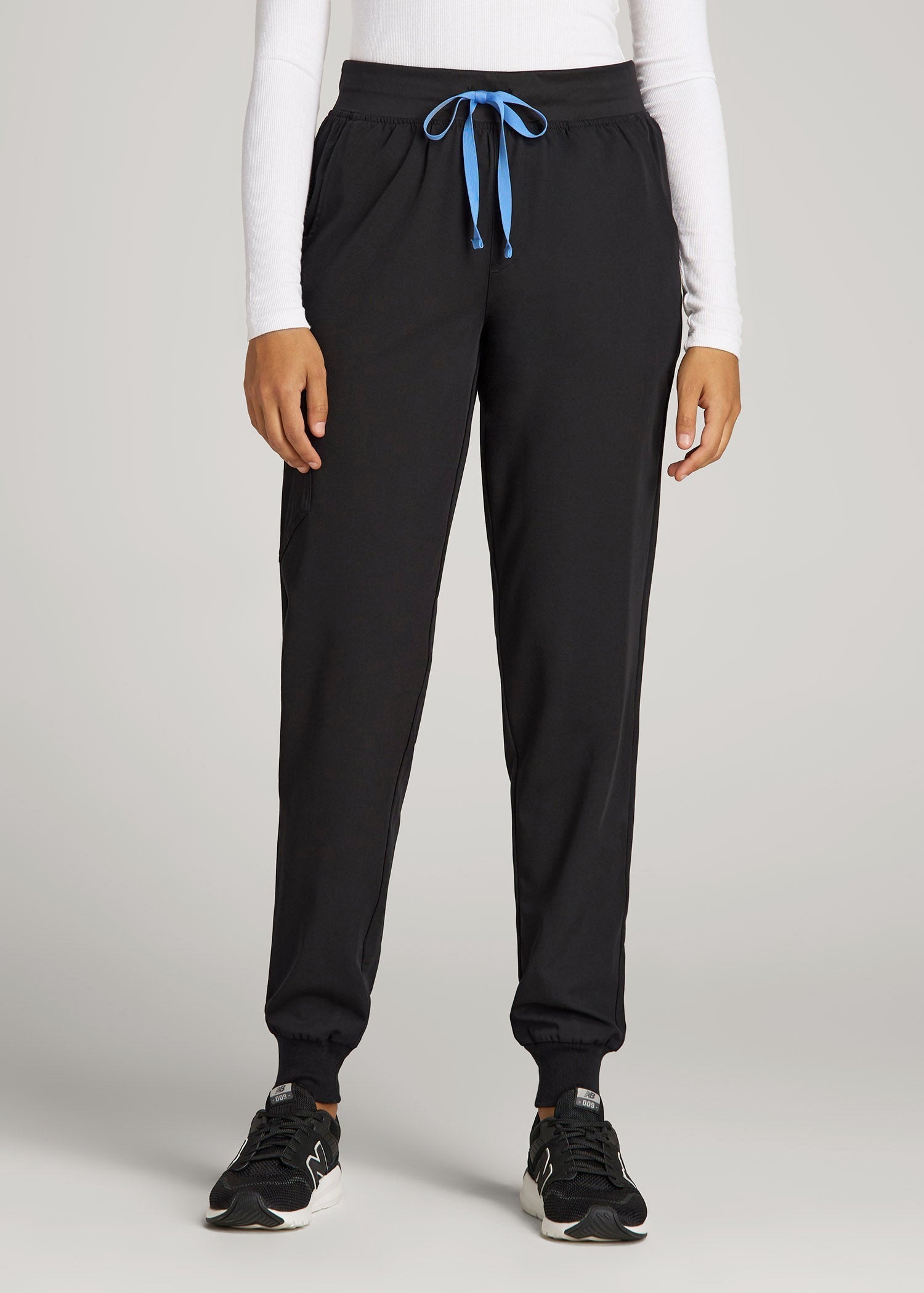 American Tall Women Scrub Joggers for Tall Women in Black
