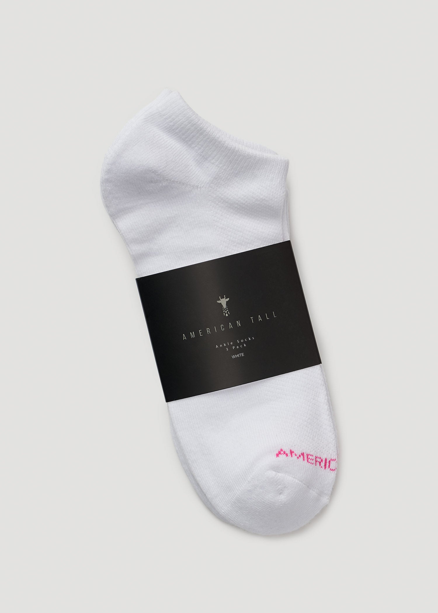 American Tall Women Ankle Socks (X-Large Size: 10-13) for Tall Women in White