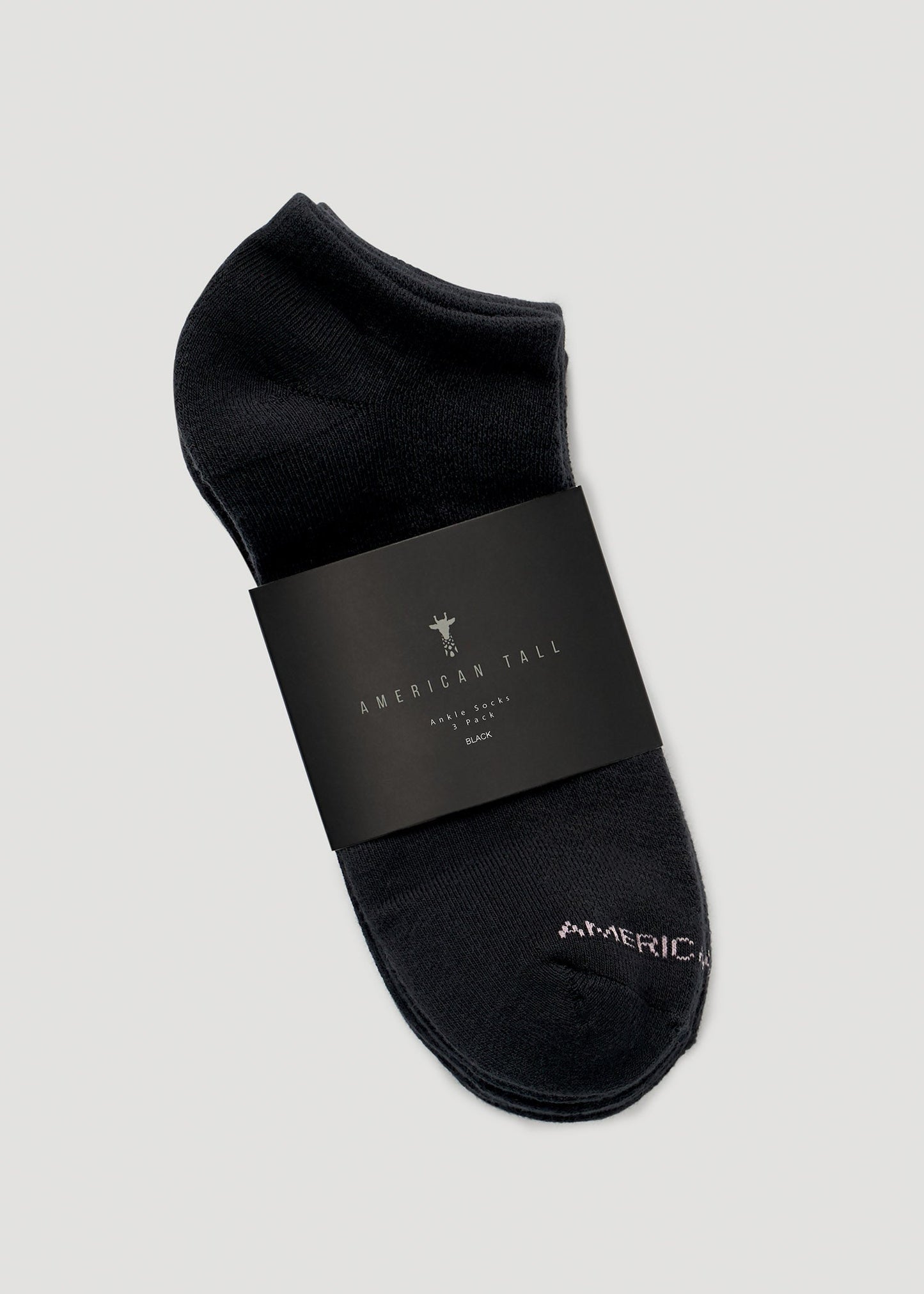 American Tall Women Ankle Socks (X-Large Size: 10-13) for Tall Women in Black