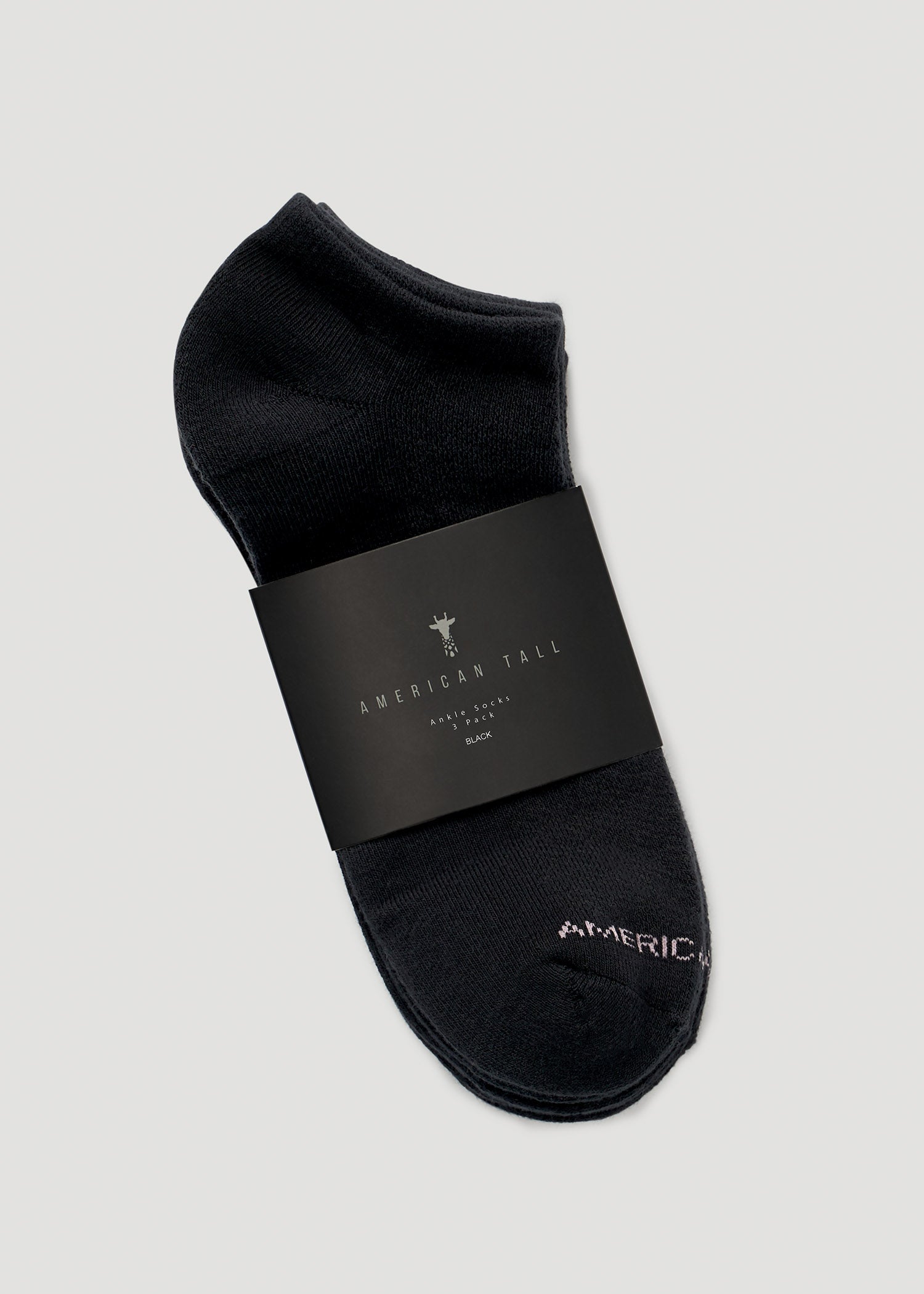 American Tall Women Ankle Socks (X-Large Size: 10-13) for Tall Women in Black