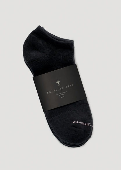 American Tall Women Ankle Socks (X-Large Size: 10-13) for Tall Women in Black