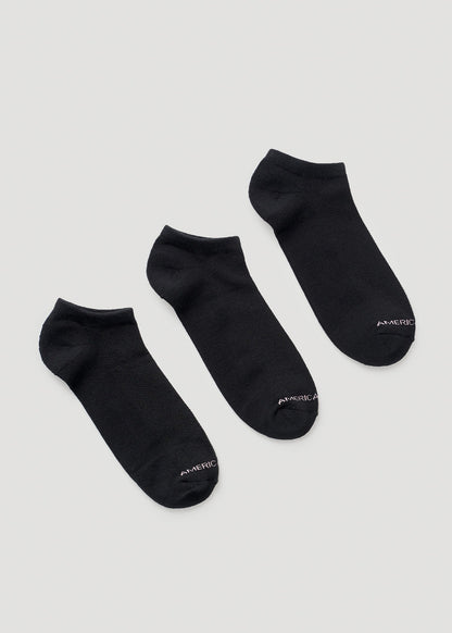 American Tall Women Ankle Socks (X-Large Size: 10-13) for Tall Women in Black