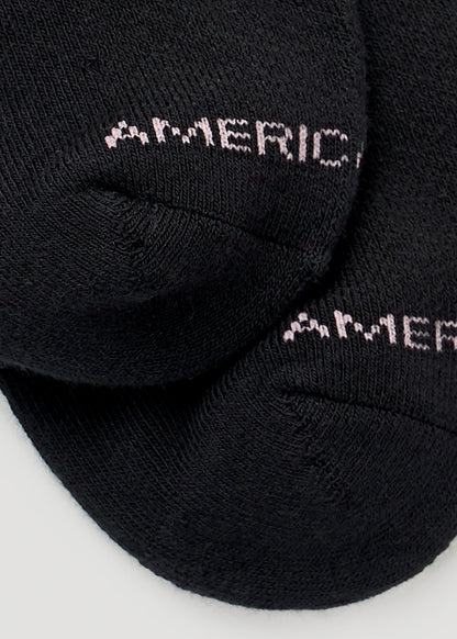 American Tall Women Ankle Socks (X-Large Size: 10-13) for Tall Women in Black