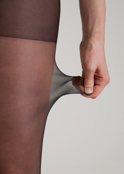 American Tall Women Ultra Sheer Pantyhose for Tall Women in Black