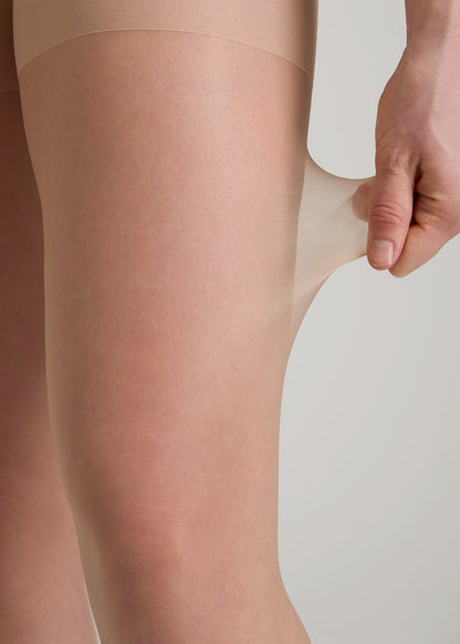 American Tall Women Ultra Sheer Pantyhose for Tall Women in Linen