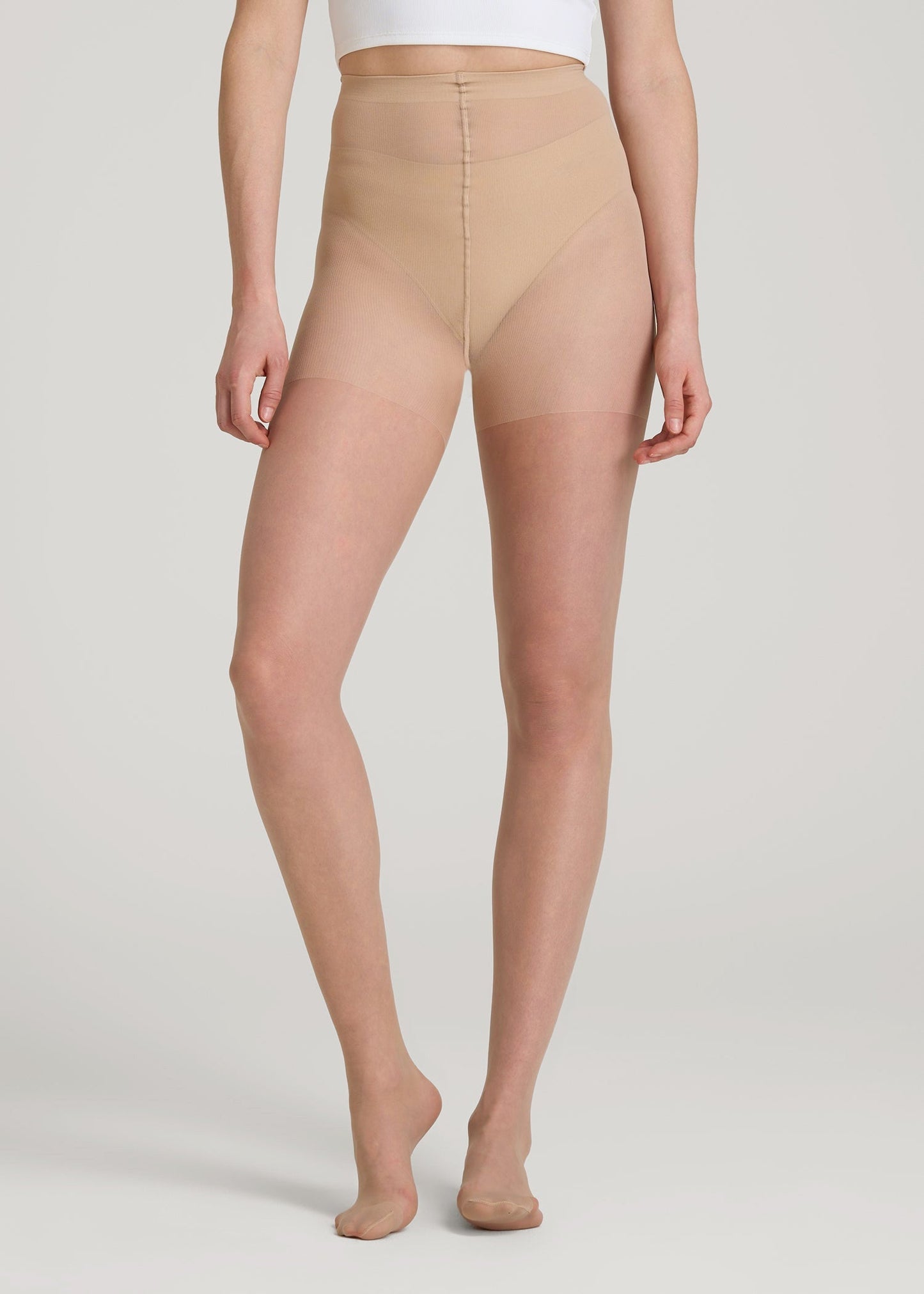 American Tall Women Ultra Sheer Pantyhose for Tall Women in Linen