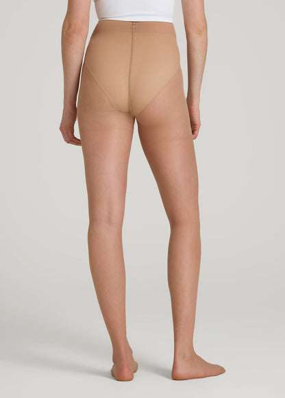 American Tall Women Ultra Sheer Pantyhose for Tall Women in Honey