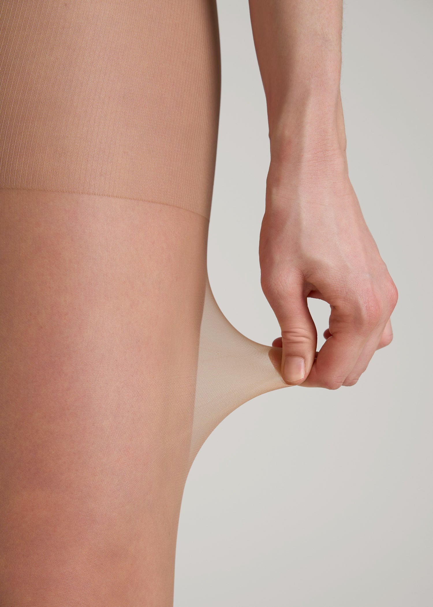 American Tall Women Ultra Sheer Pantyhose for Tall Women in Cool Sand