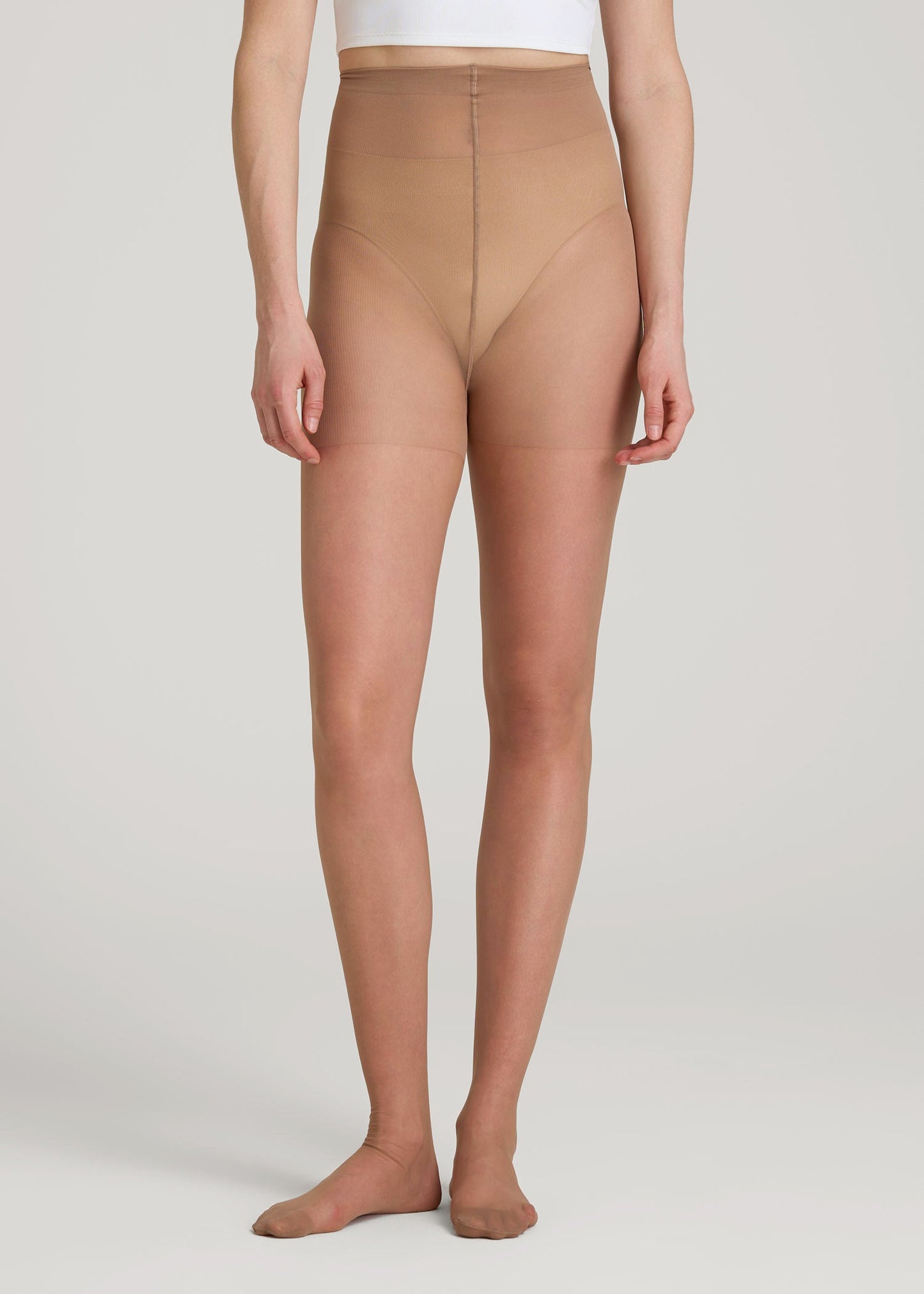 American Tall Women Ultra Sheer Pantyhose for Tall Women in Cool Sand