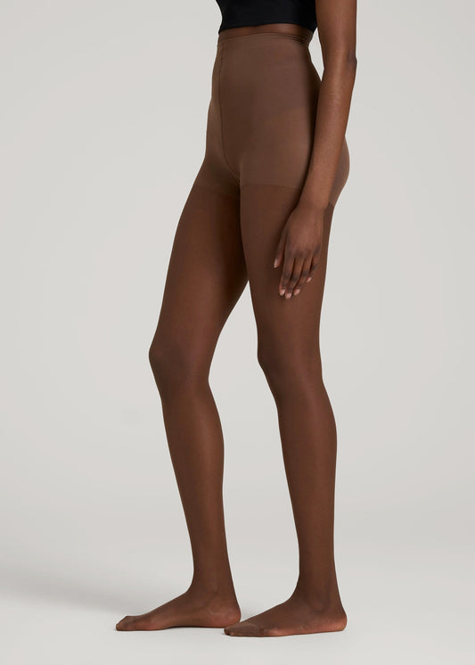 American Tall Women Ultra Sheer Pantyhose for Tall Women in Soft Cocoa