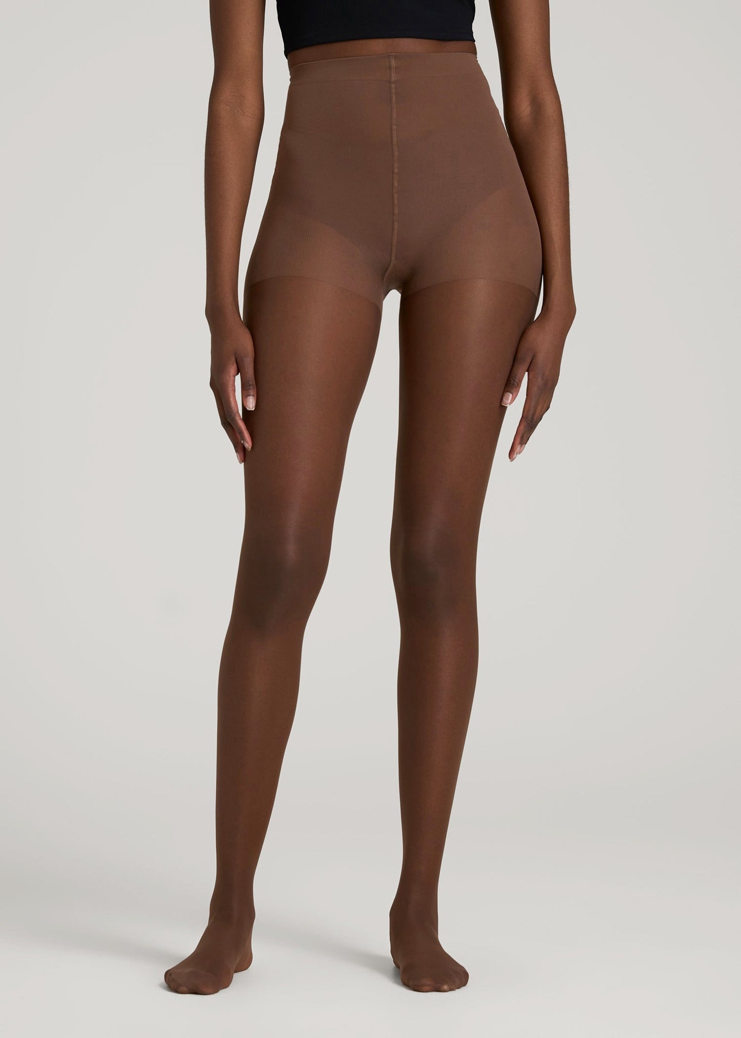 American Tall Women Ultra Sheer Pantyhose for Tall Women in Soft Cocoa