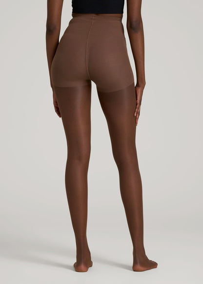 American Tall Women Ultra Sheer Pantyhose for Tall Women in Soft Cocoa