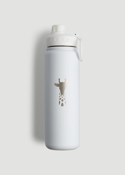 American Tall Women|Men Water Bottle in White