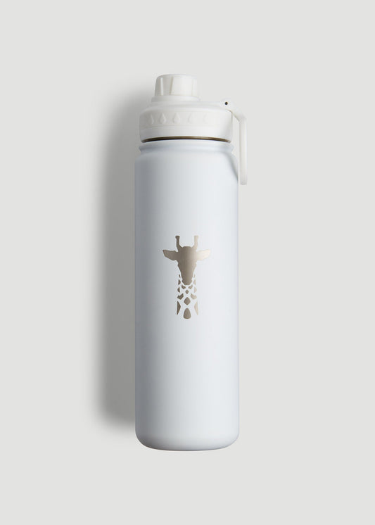 American Tall Women|Men Water Bottle in White